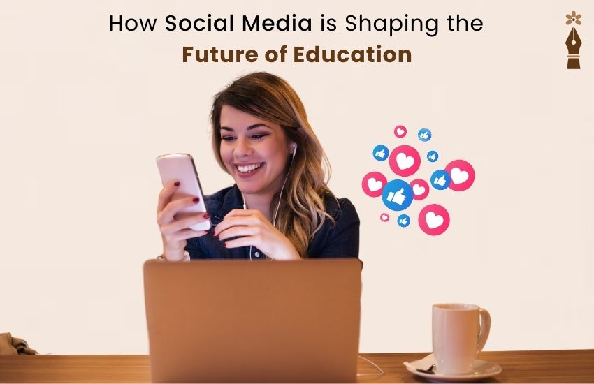 Students using social media apps and AI tools for collaborative learning in education