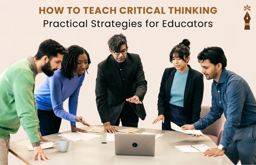 Teacher leading a classroom debate to build students' critical thinking and reasoning skills
