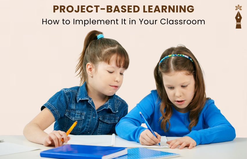 Teacher using project-based learning methods to engage students with real-world classroom projects and collaboration