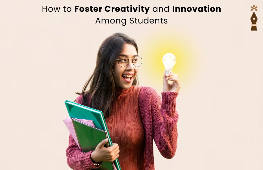 Kids doing creative classroom activities like building, drawing, and storytelling to spark innovation